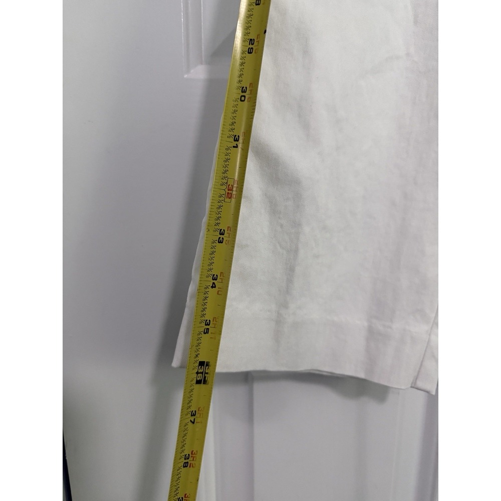 INC International Crop Zipper Pockets Pull On White Pants Womens 12 - Picture 3 of 7